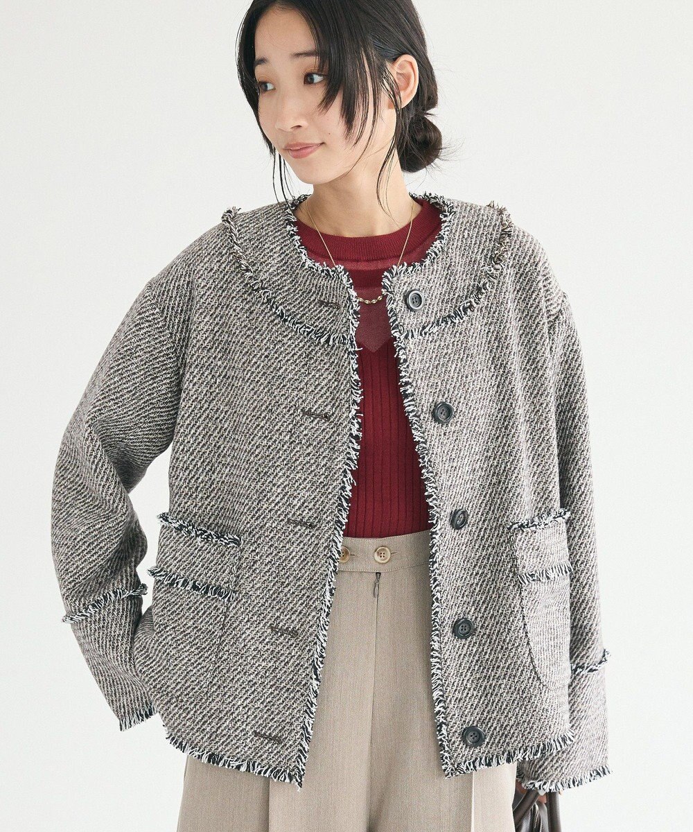CRAFT STANDARD BOUTIQUE ツイードフリンジジャケット 