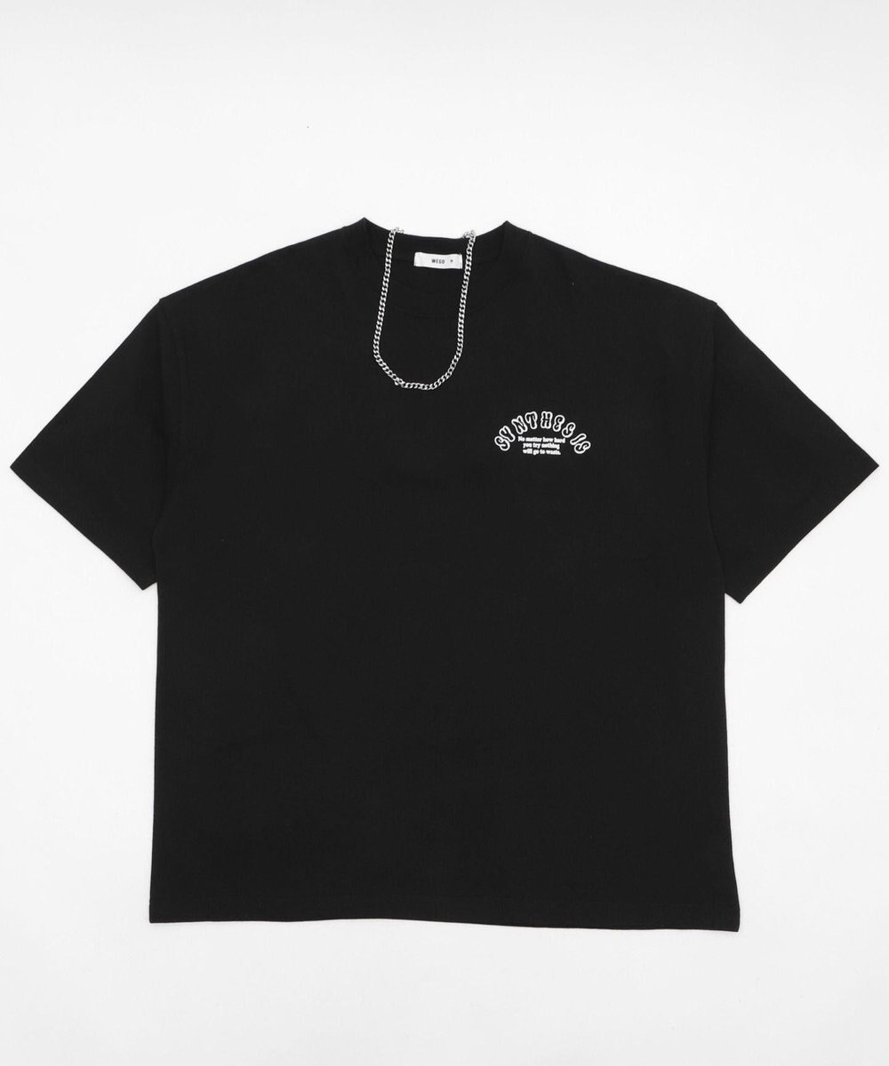 WEGO 【ユニセックス着用ITEM】アクセ付きストレートロゴT（SS） 