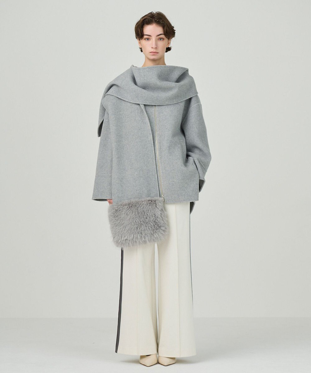 GRACE CONTINENTAL フードストールリバーコート 