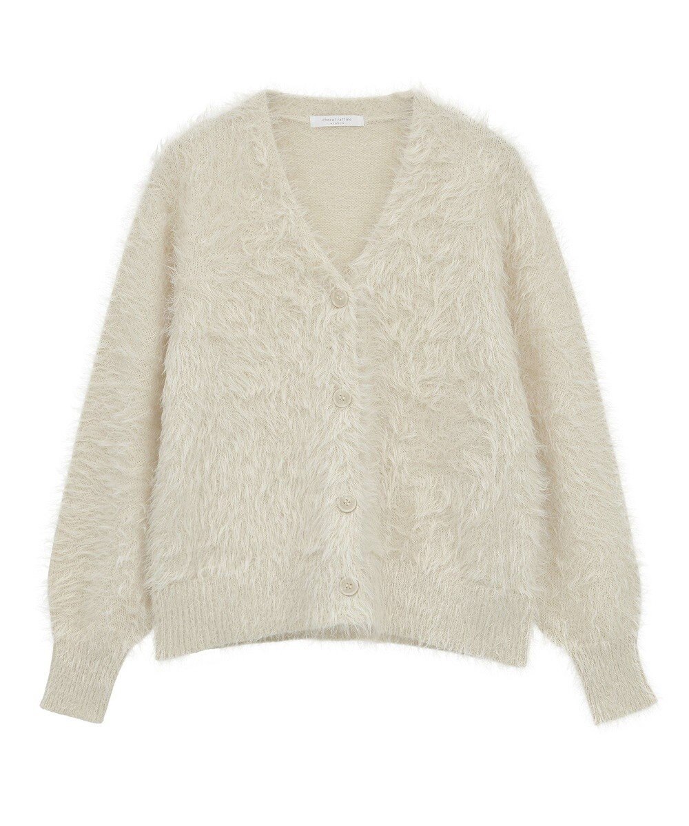 Green Parks シャギーＶネックカーディガン 