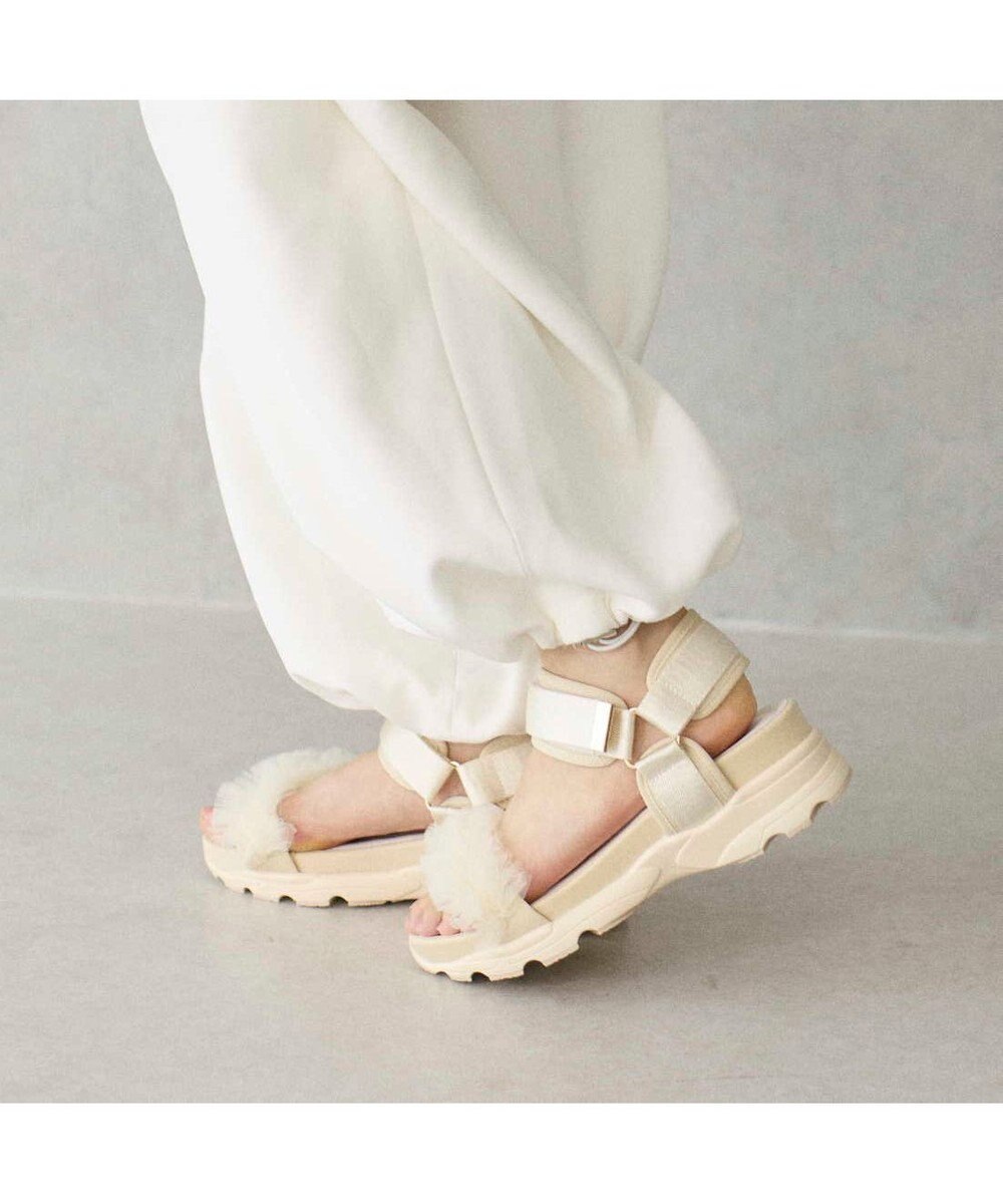 MODE ET JACOMO <carino>チュール付スポーツサンダル 