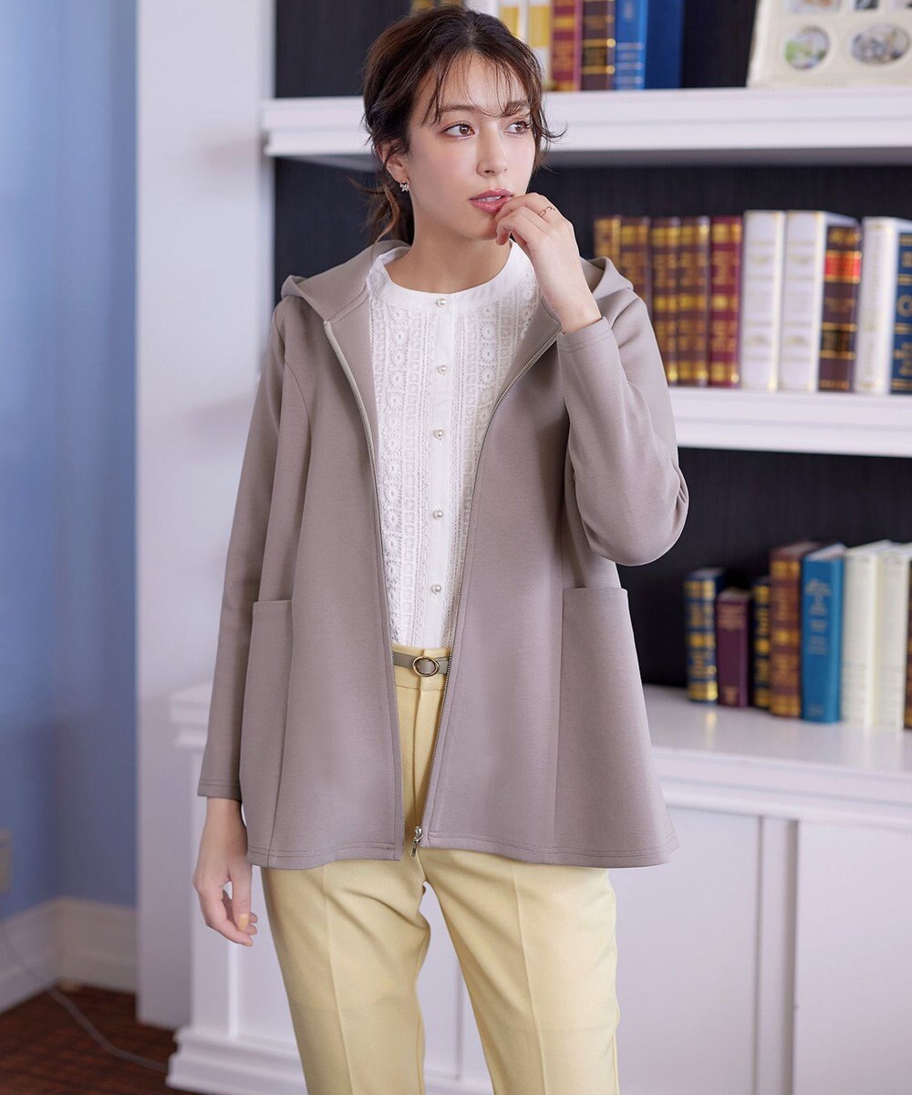 Tiaclasse L 【洗える】ソフトダンボールバックフレアフーディー 