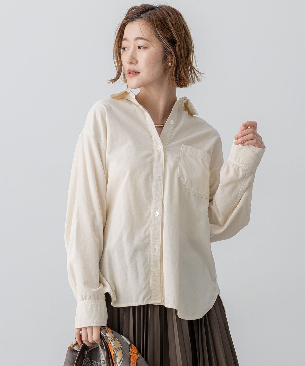 23区 【見上愛さん着用/Oggi11月号掲載】コットン コーデュロイ シャツ 