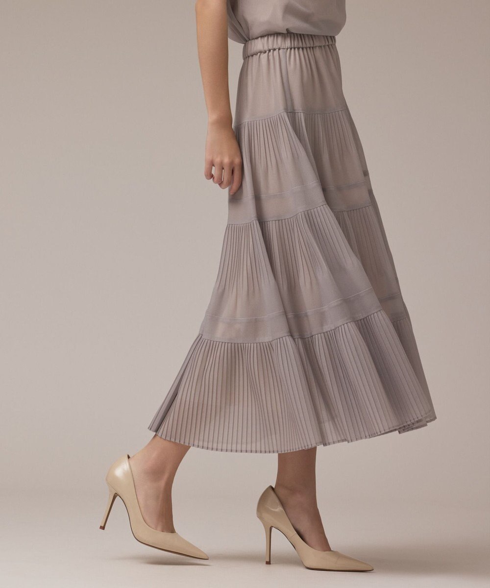 GRACE CONTINENTAL プリーツティアードスカート 
