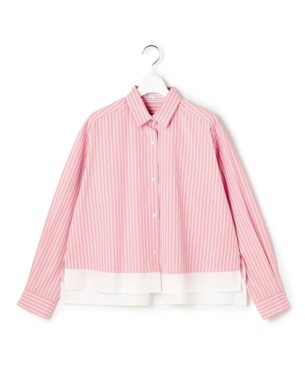 23区 【先行予約】CANCLINI レギュラーカラー ストライプ クロップドシャツ 