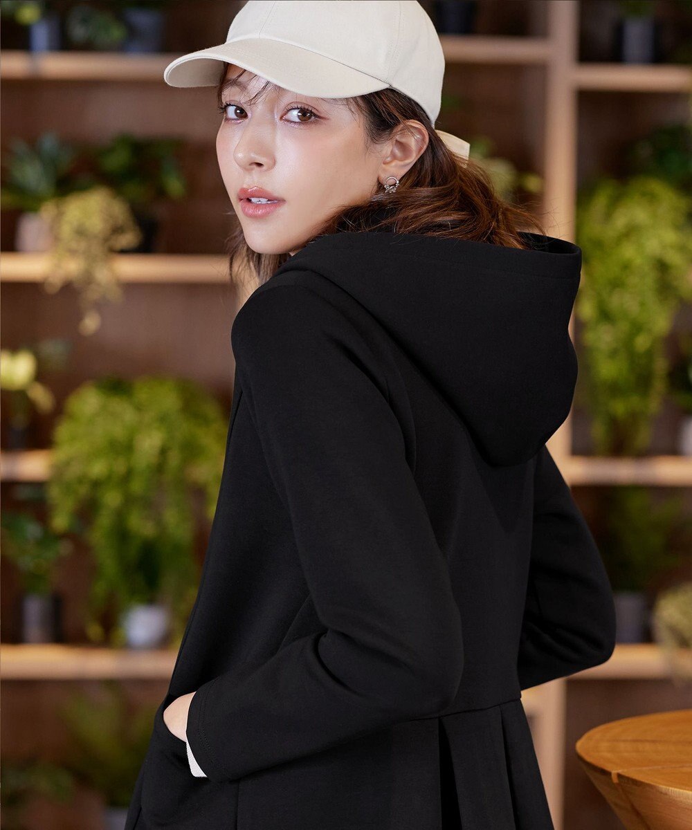 Tiaclasse L 【洗える】ソフトダンボールバックフレアフーディー 