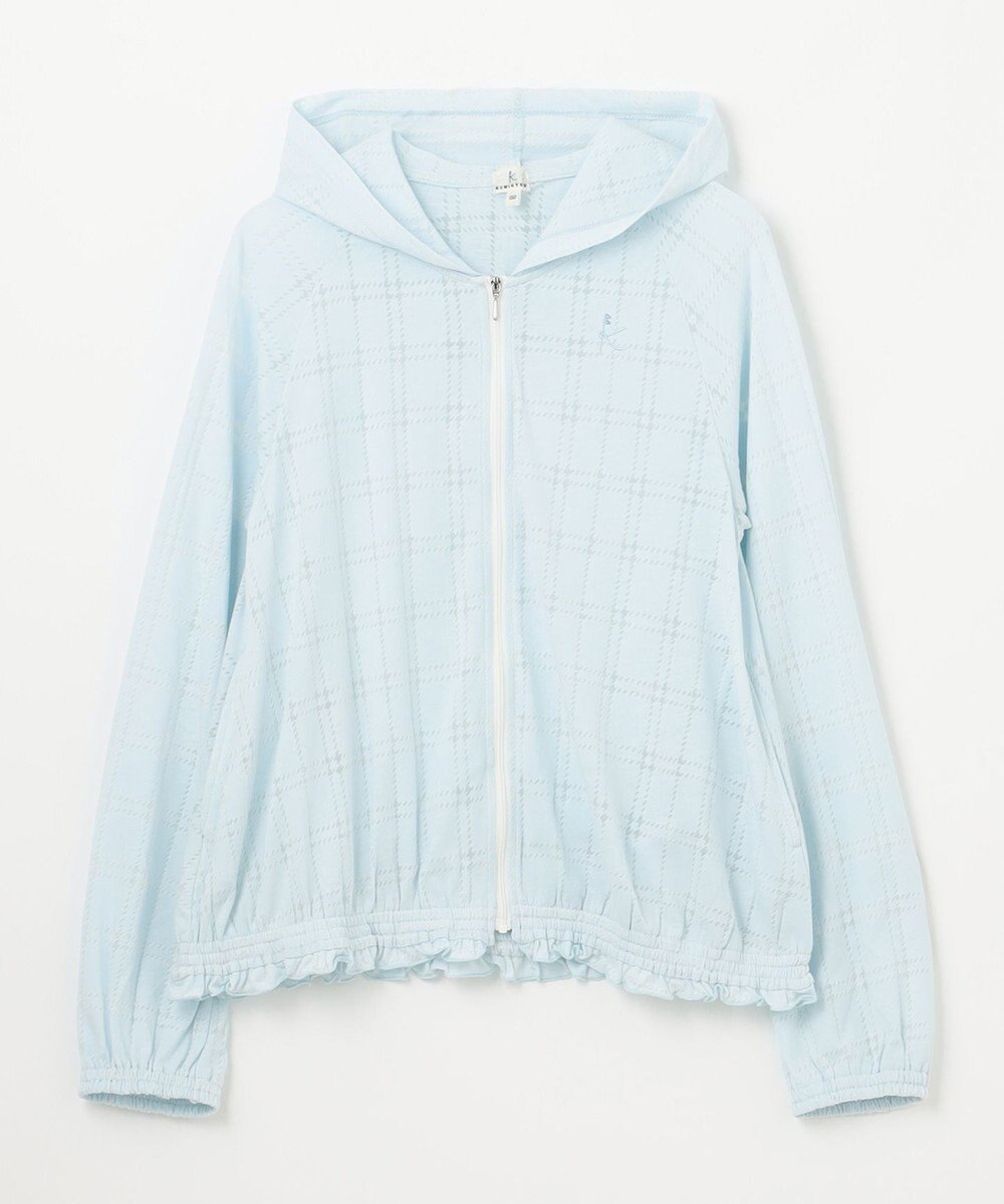 組曲 KIDS 【150-160㎝】【UVケア】オパールチェック パーカー 