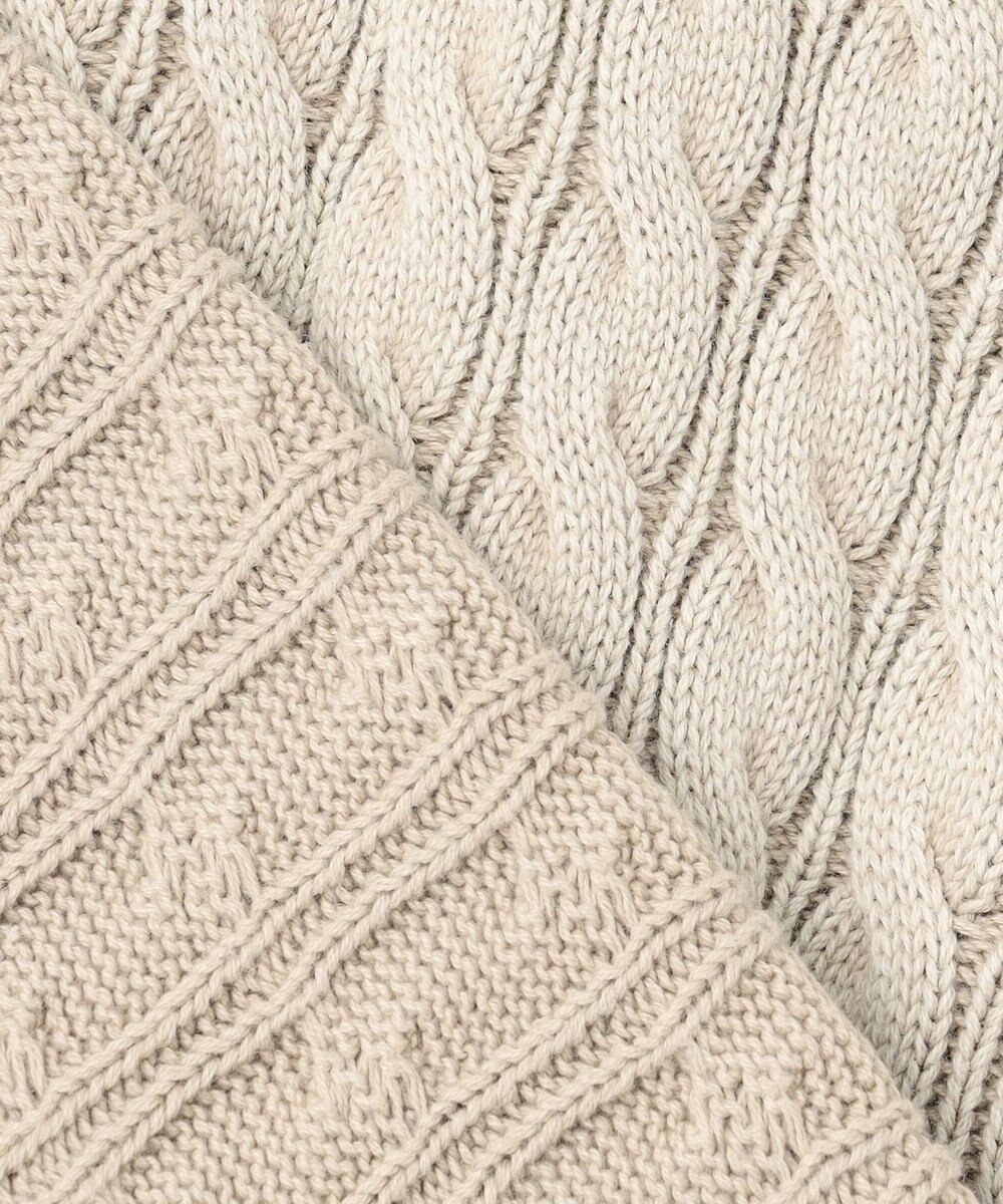 J.PRESS YORK STREET 【UNISEX】ピグメントコットン ケーブルニット 