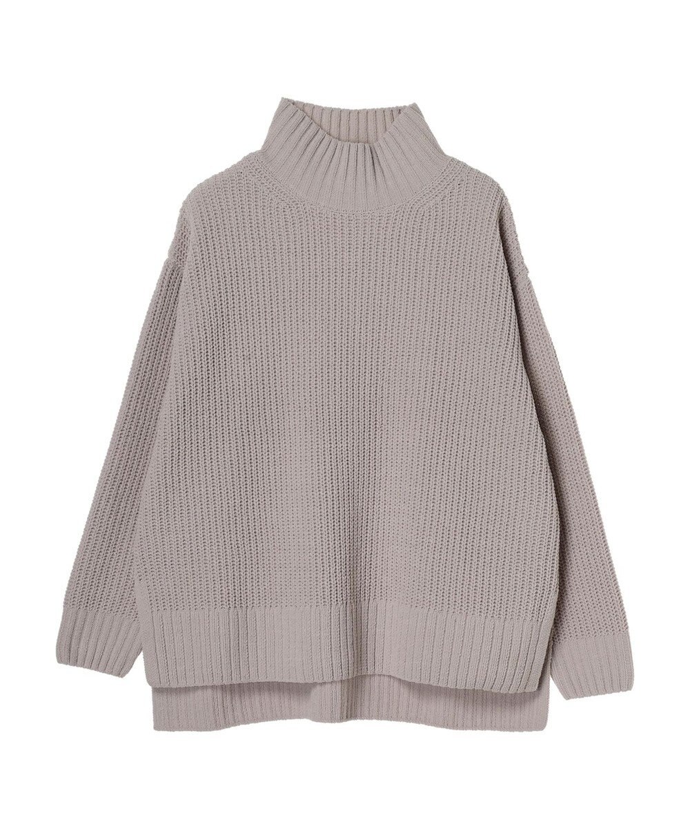 Green Parks ｍｏｋｏモール畦ニット前後差プルオーバー 