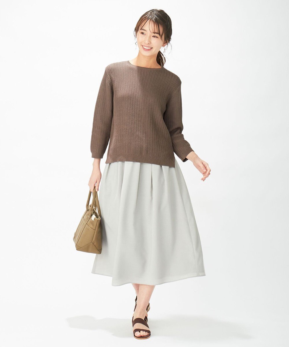 J.PRESS LADIES L 【洗える】コットン地柄 ニット 