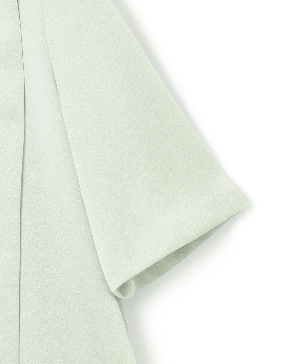 ICB 【WEB限定・洗える】サテンクレープ Tブラウス 