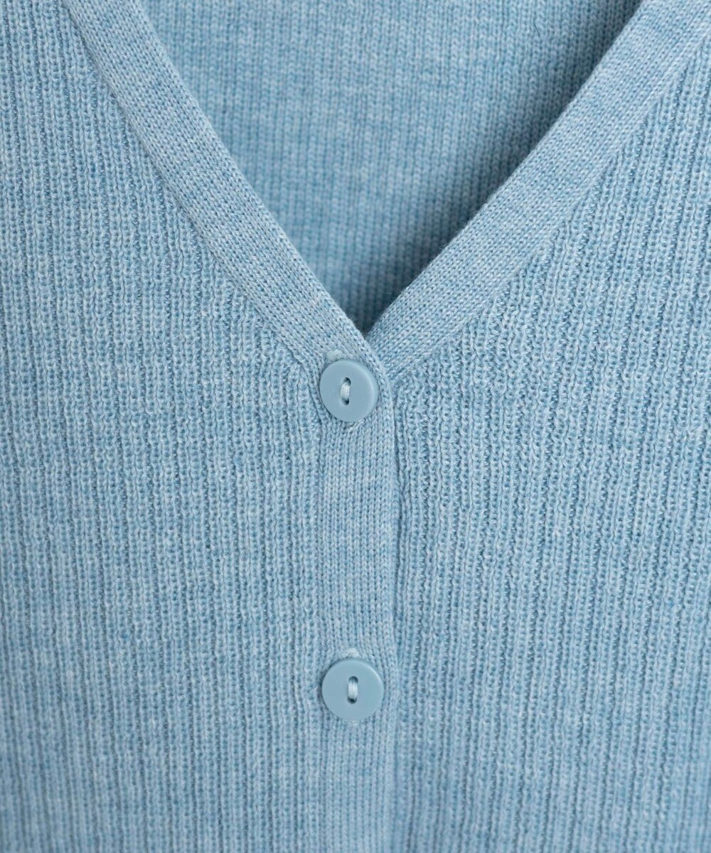 WEGO カラーリブショートカーデ 