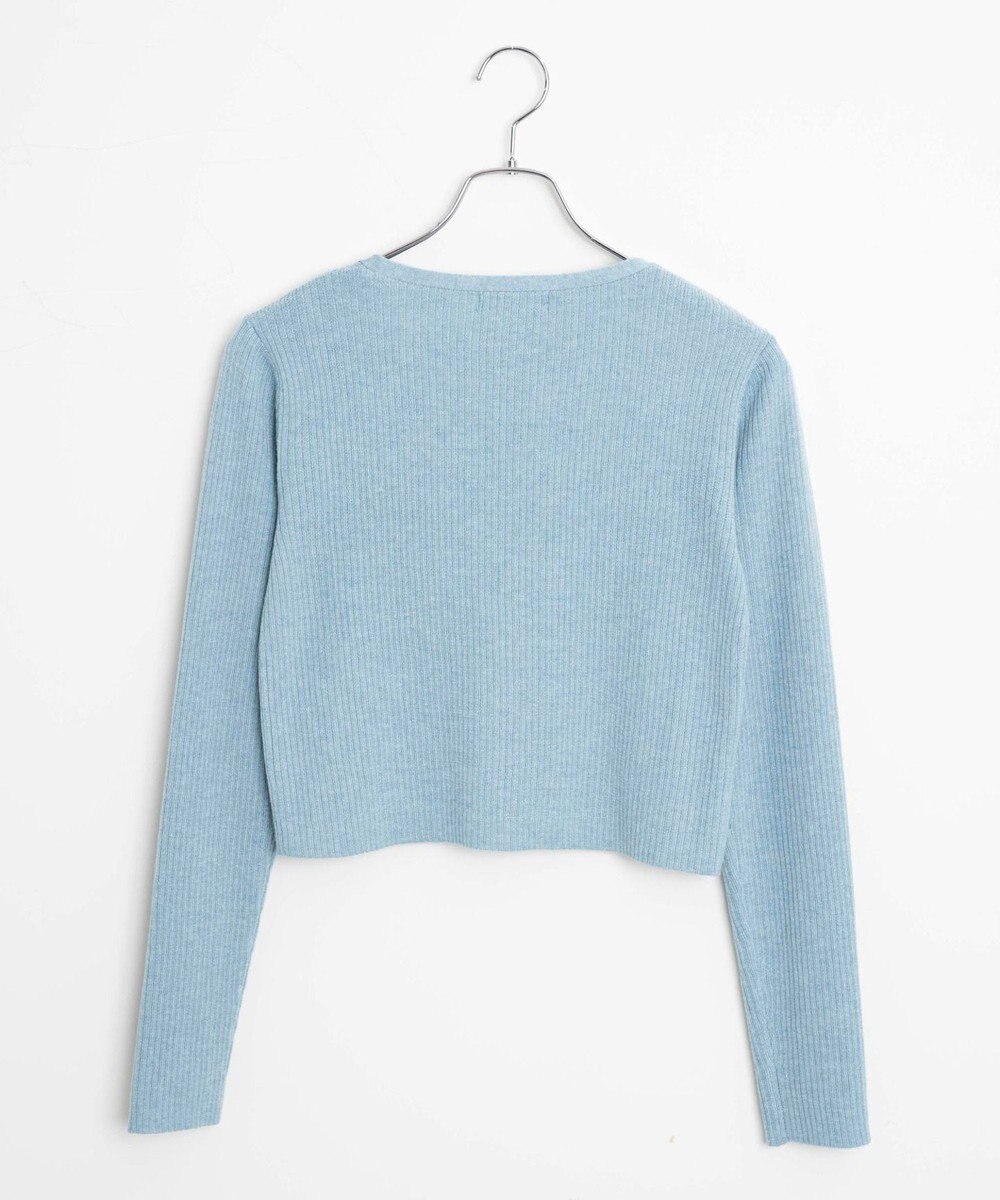 WEGO カラーリブショートカーデ 