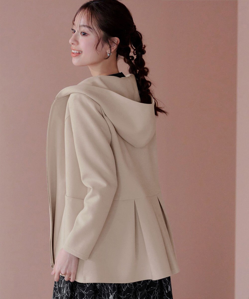 Tiaclasse L 【洗える】ソフトダンボールバックフレアフーディー 