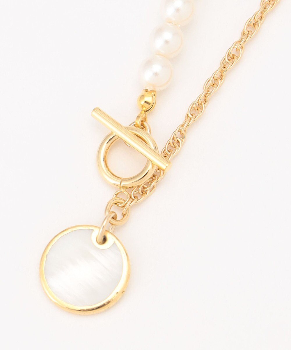 J.PRESS YORK STREET 【WOMEN】パールチェーン 2WAYネックレス 