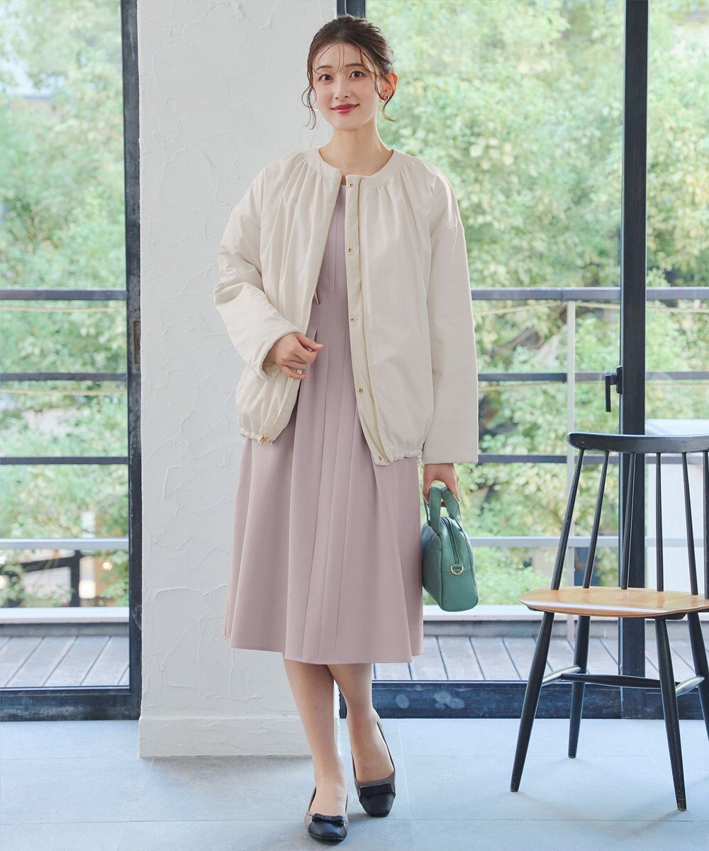 Tiaclasse 【リバーシブル】表裏2WAYベロアキルティングブルゾン 