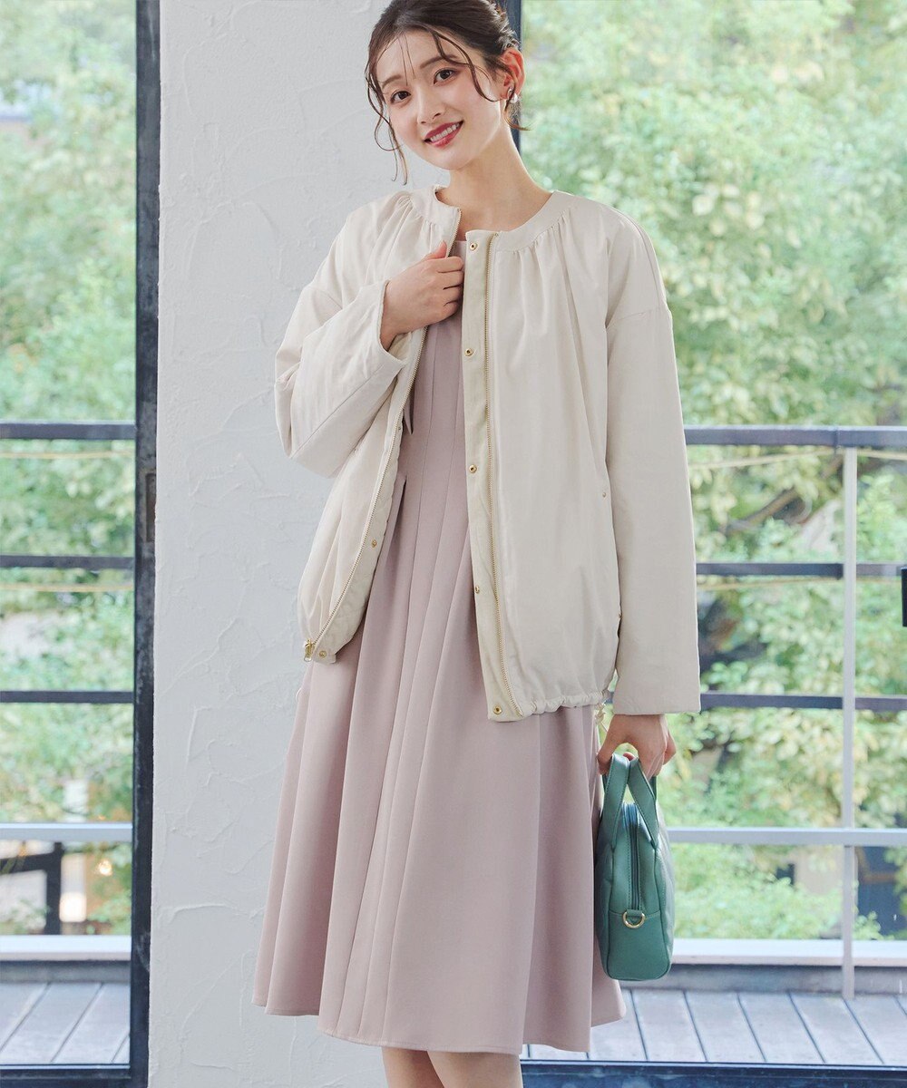 Tiaclasse 【リバーシブル】表裏2WAYベロアキルティングブルゾン 