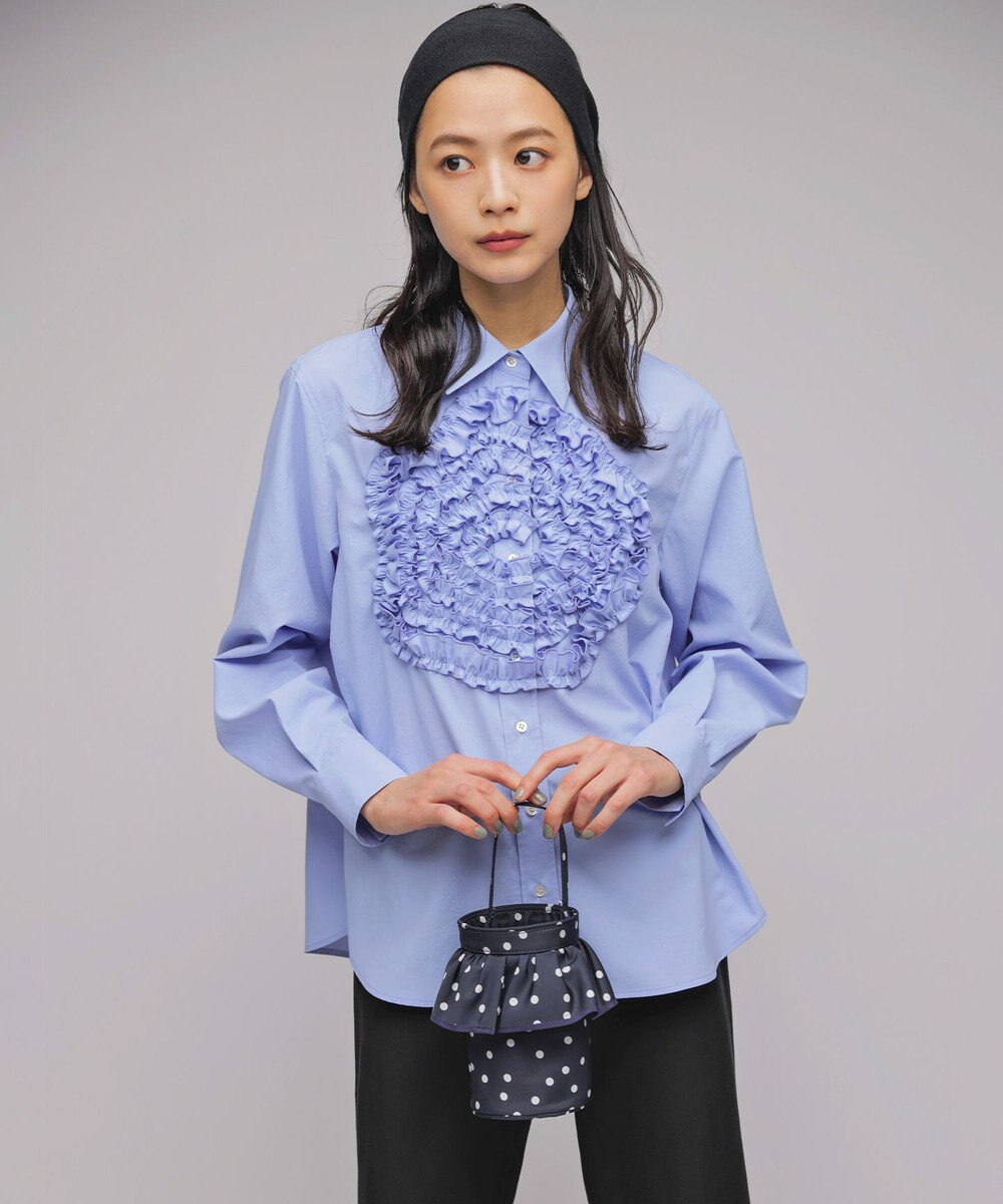 組曲 S 【組曲×setsuko sagittaire】フラワーフリルシャーティング ブラウス 