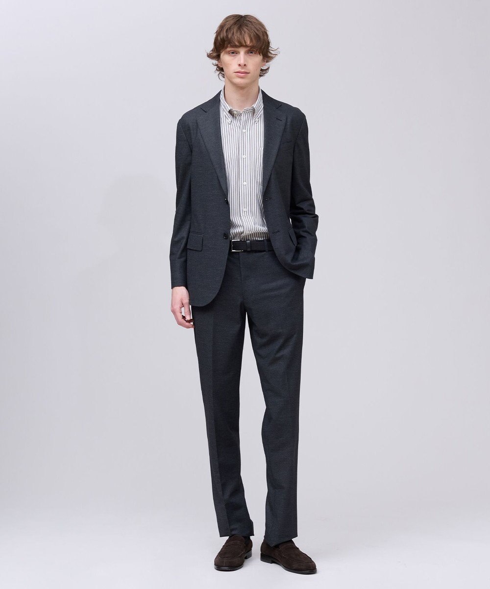 J.PRESS MEN 【吸水速乾 / 抗菌防臭 / 遮熱 / 防シワ】【J.PRESS OXFORD JERSEY】カノコインレイ半袖 シャツ / B.D. 