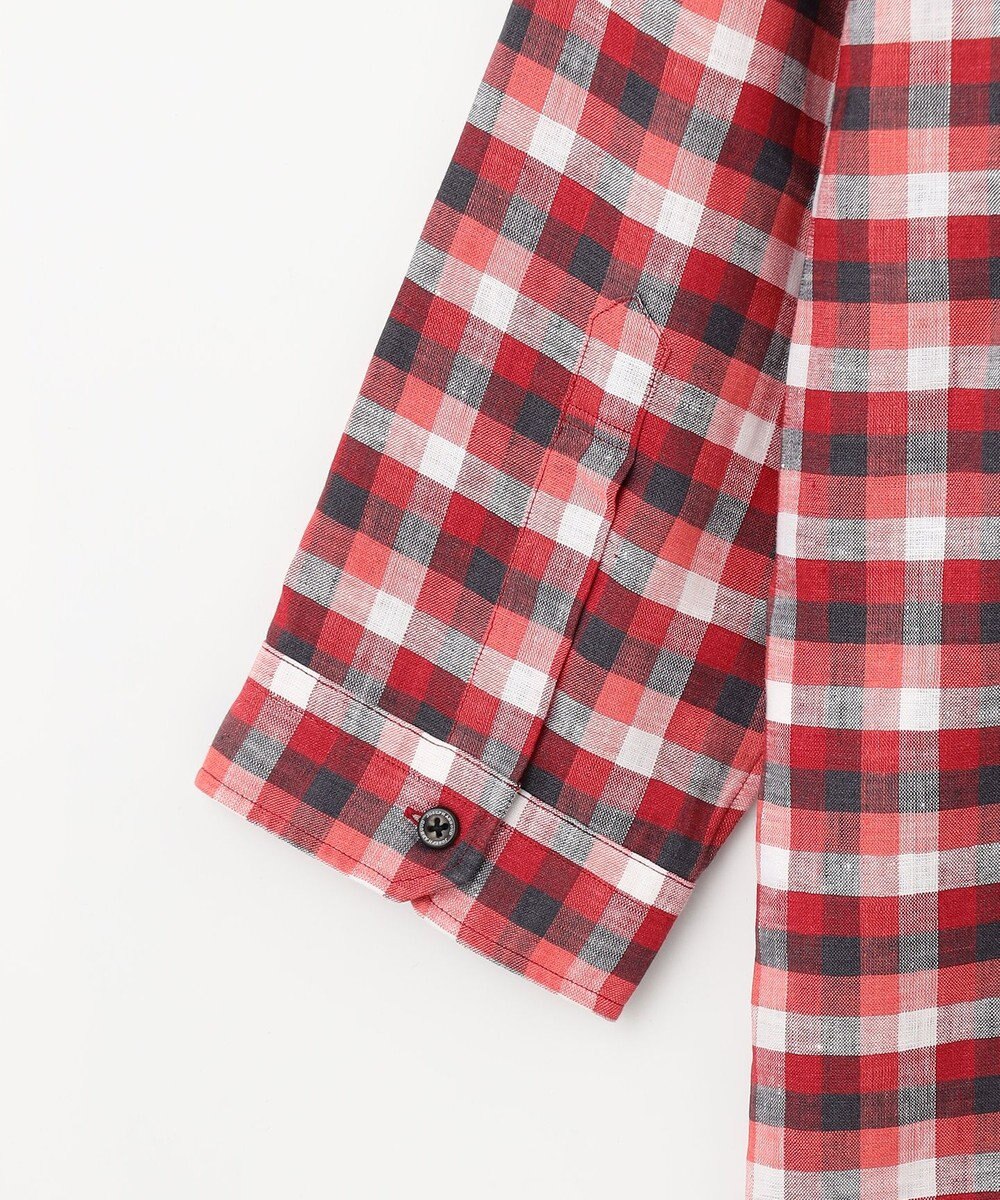 JOSEPH ABBOUD 【麻100％】リネンチェック シャツ 