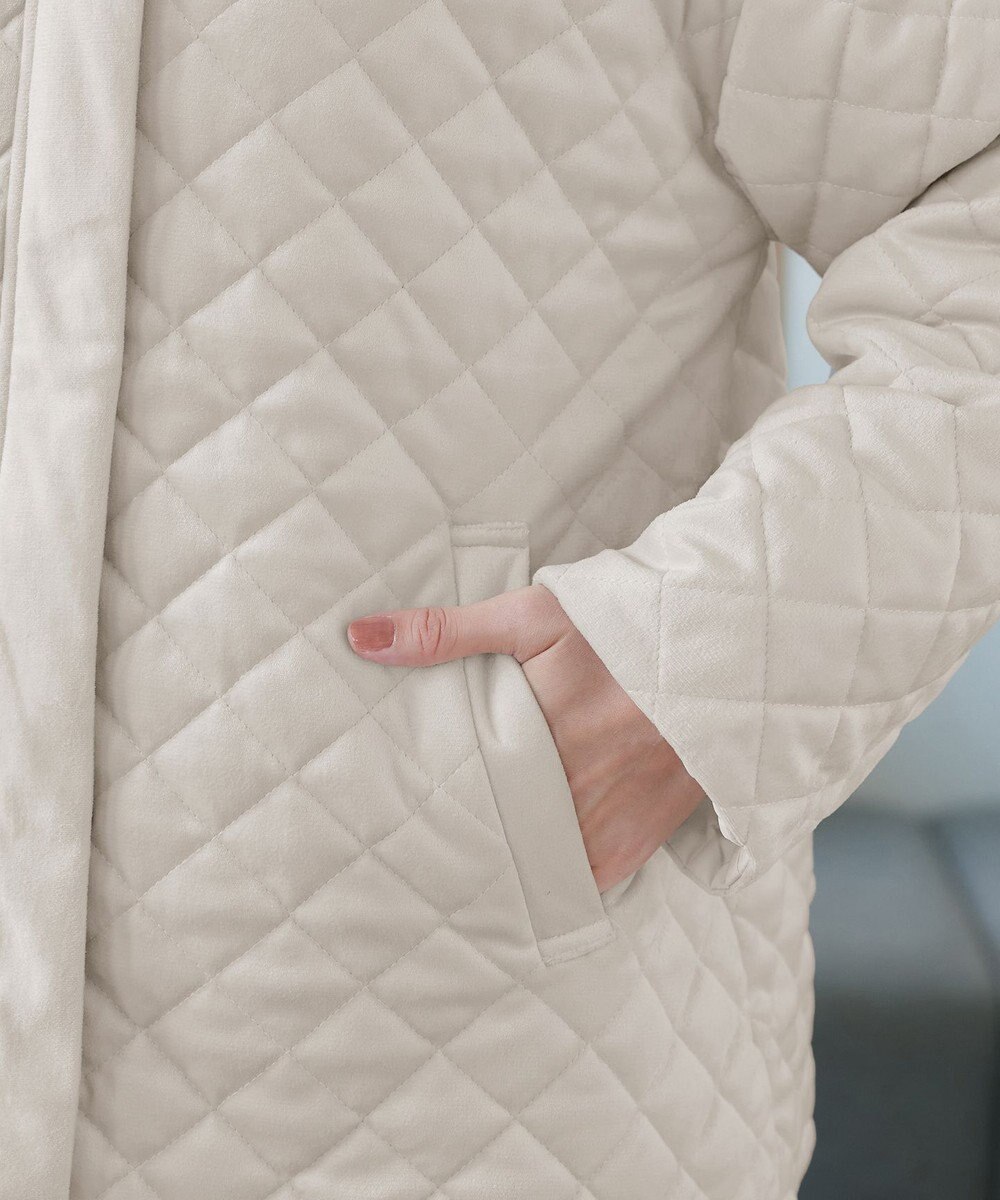 Tiaclasse 【リバーシブル】表裏2WAYベロアキルティングブルゾン 