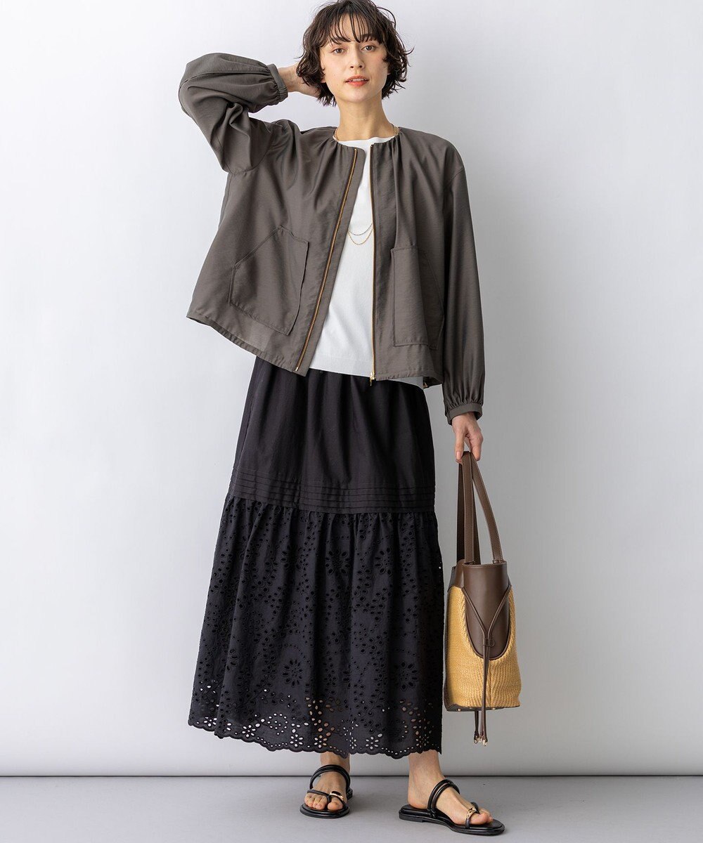 23区 【先行予約】レーヨンポリエステルストレッチ プルオーバー ニット 