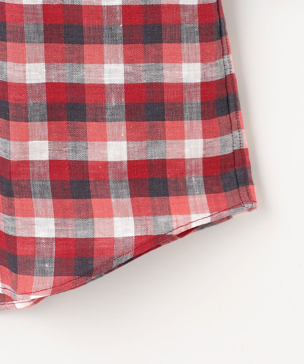 JOSEPH ABBOUD 【麻100％】リネンチェック シャツ 