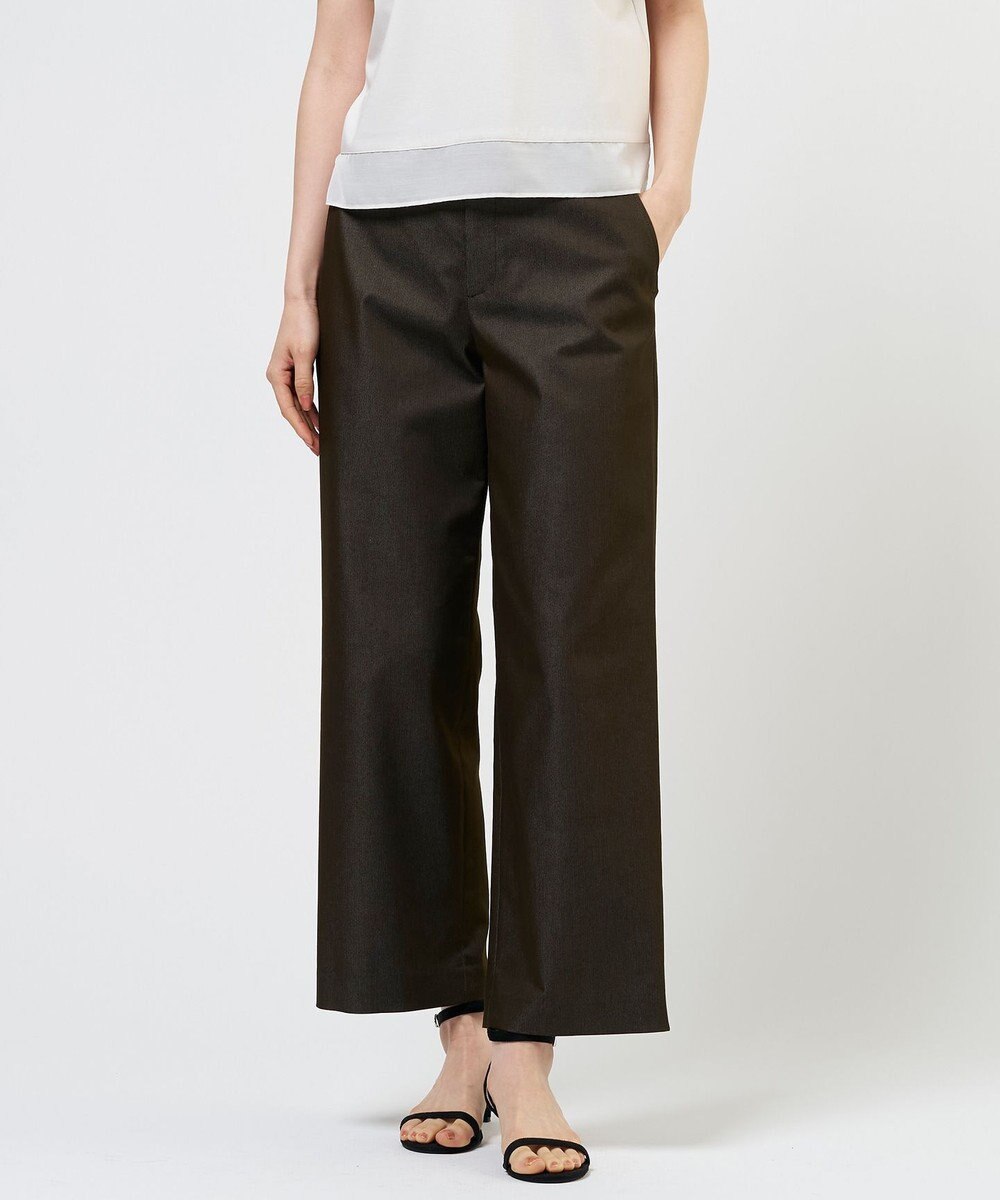 J.PRESS LADIES S TCシャンブレーサテンST ストレート パンツ 