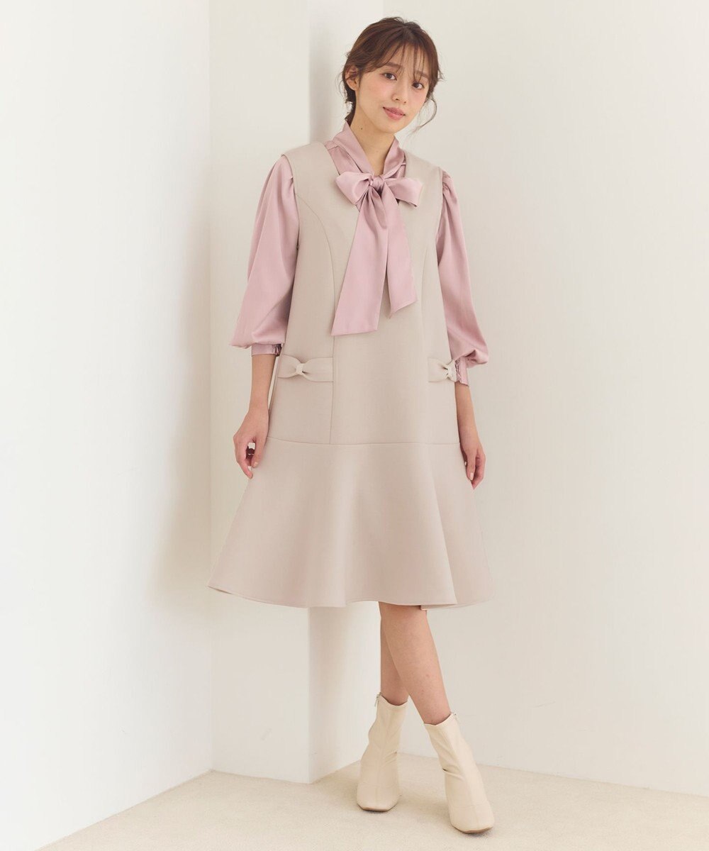 Feroux 【新型・洗える】リボンデザイン ダンボールワンピース 