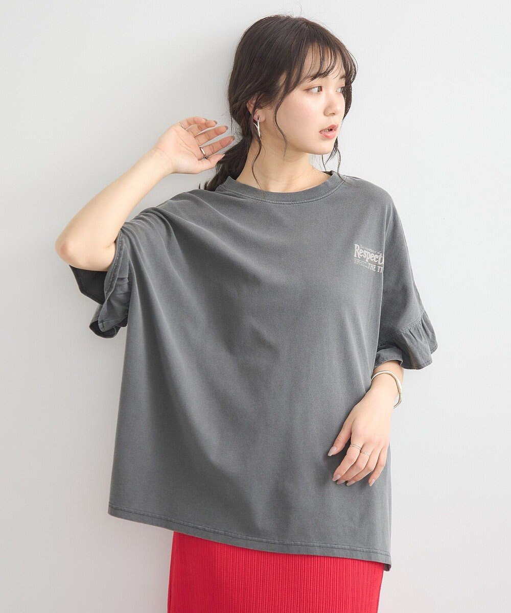 earth music&ecology ピグメントフリルプルオーバー 