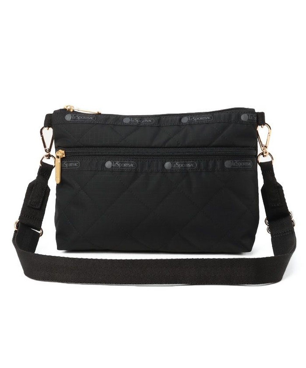 LeSportsac CHAIN COSMETIC CLUTCH/ブラックチェーンキルト 