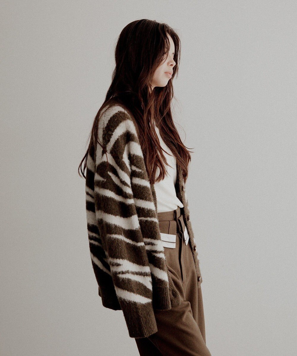 CRAFT STANDARD BOUTIQUE アニマルジャカードニットカーディガン 