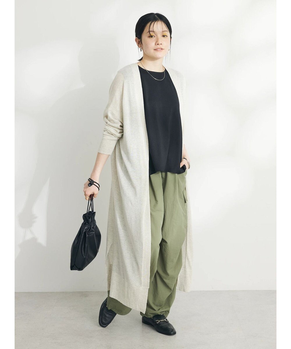 CRAFT STANDARD BOUTIQUE 裾スリットロングニットカーディガン 