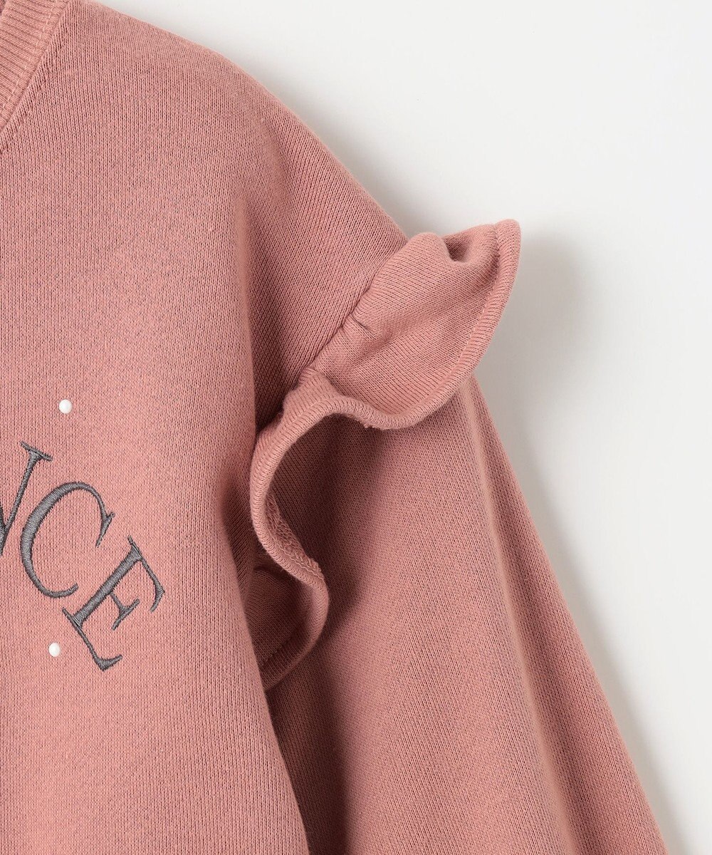 ANY KIDS 袖フリル ロゴ トレーナー 