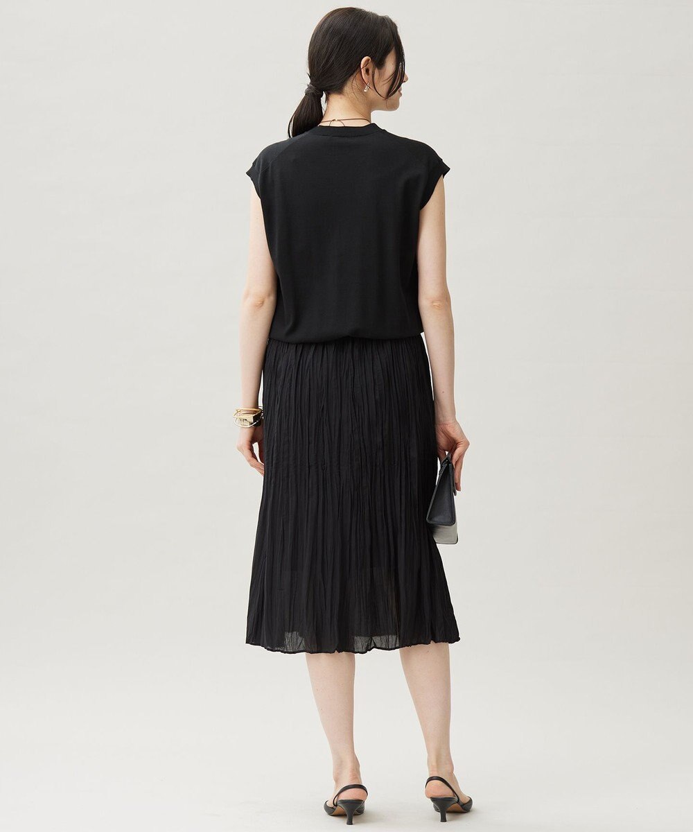 自由区 L 【カタログ掲載・洗える】ジョーゼットプリーツコンビ ワンピース 