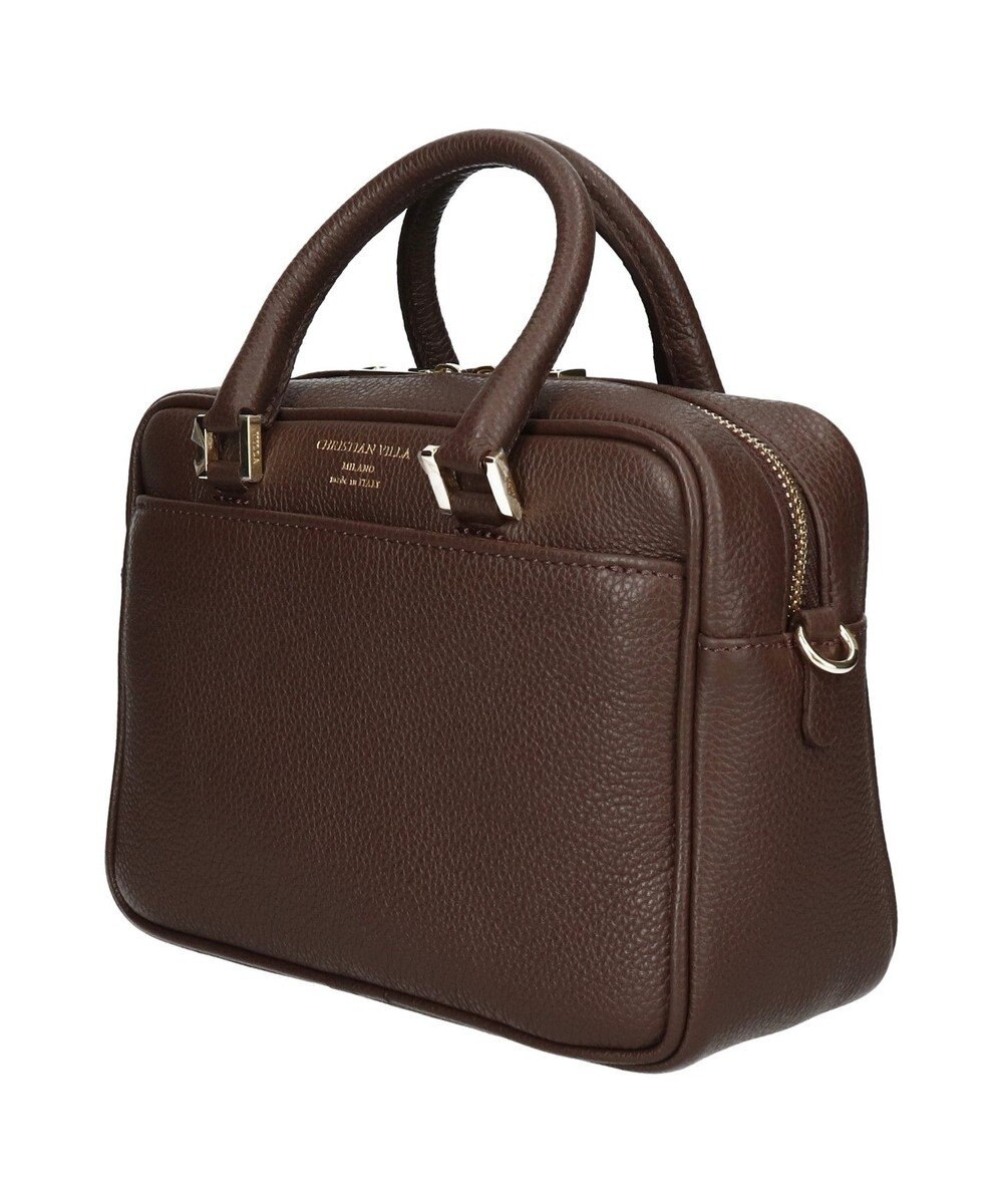 INTER-CHAUSSURES 【CHRISTIAN VILLA】ボックスシルエットレザーハンドバッグ 