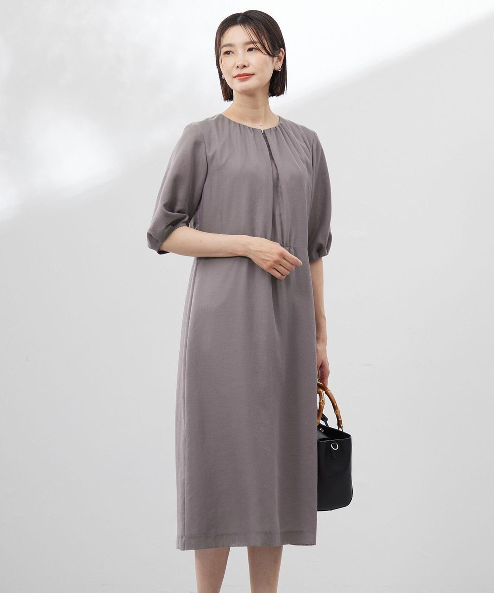 J.PRESS LADIES 【洗える】ブライトスパンボイル ワンピース 