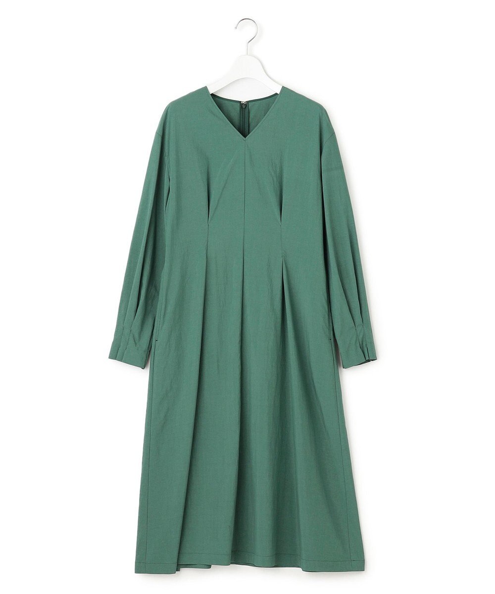 23区 【洗える】ヴィンテージライトタフタ タック ワンピース 