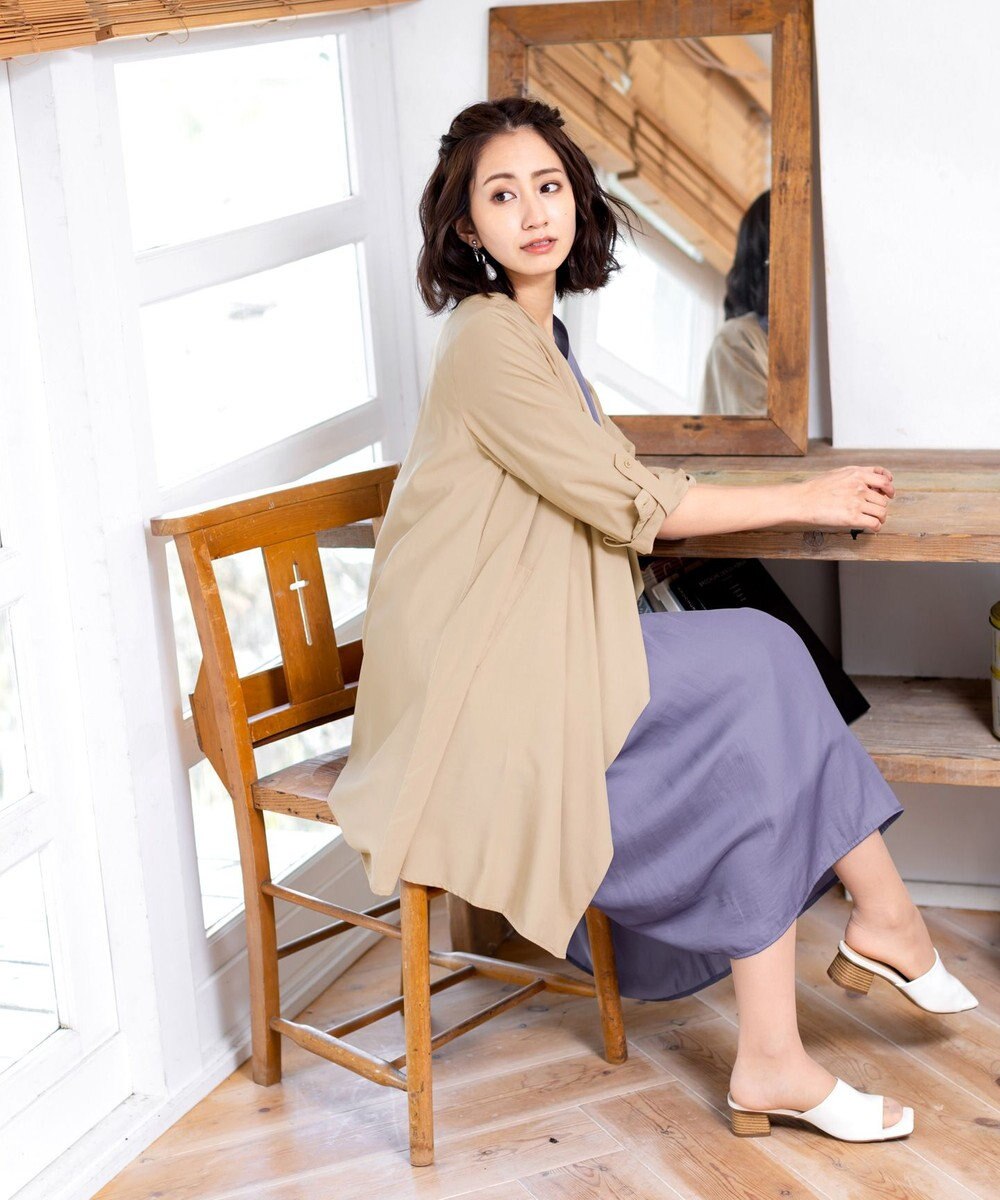 Tiaclasse L 【洗える】軽さが魅力のドレープコート 