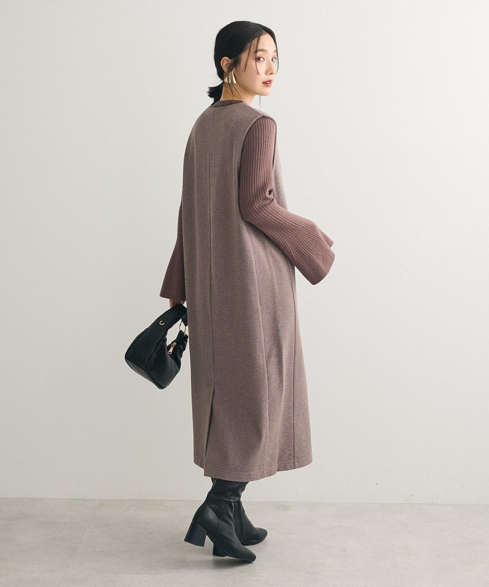 Green Parks 柄圧縮ポンチキーネックジャンスカ 