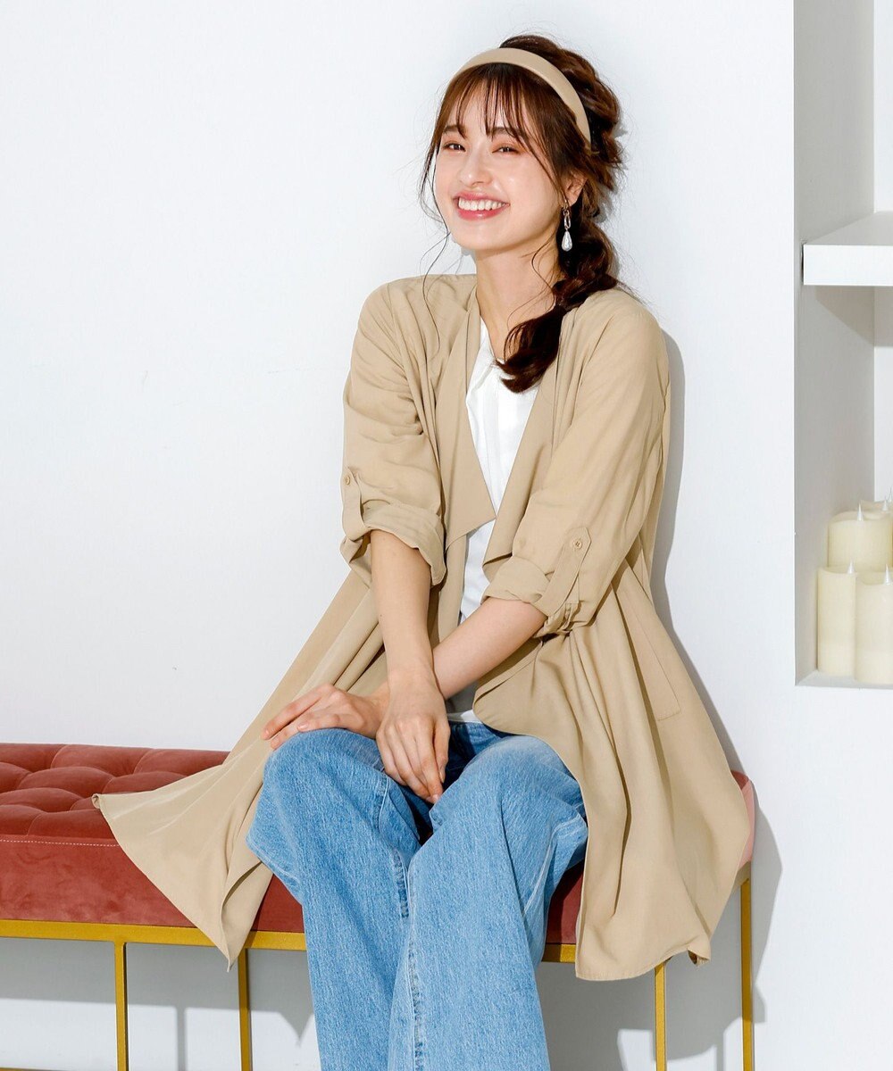 Tiaclasse L 【洗える】軽さが魅力のドレープコート 