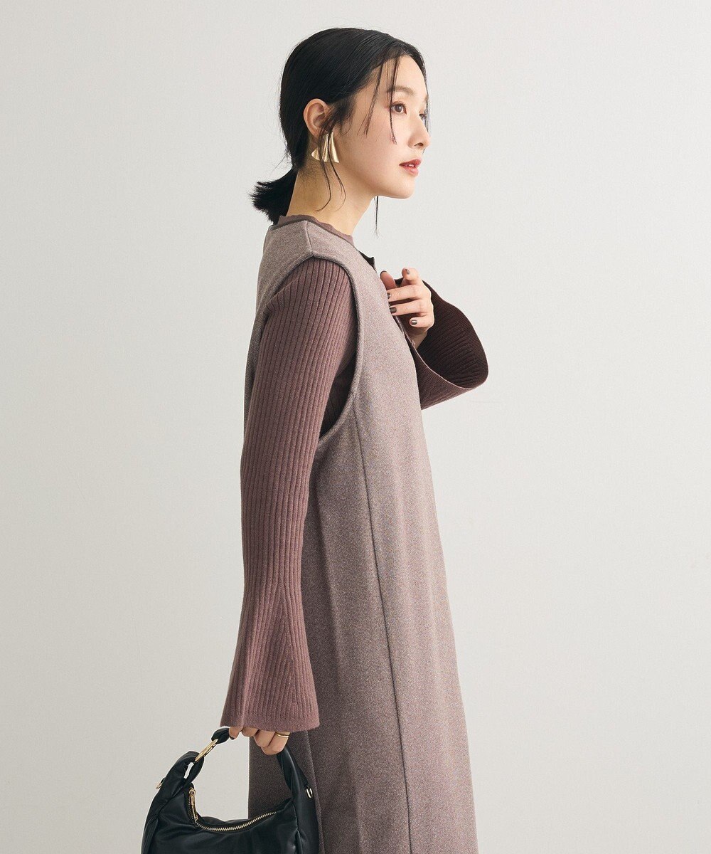 Green Parks 柄圧縮ポンチキーネックジャンスカ 