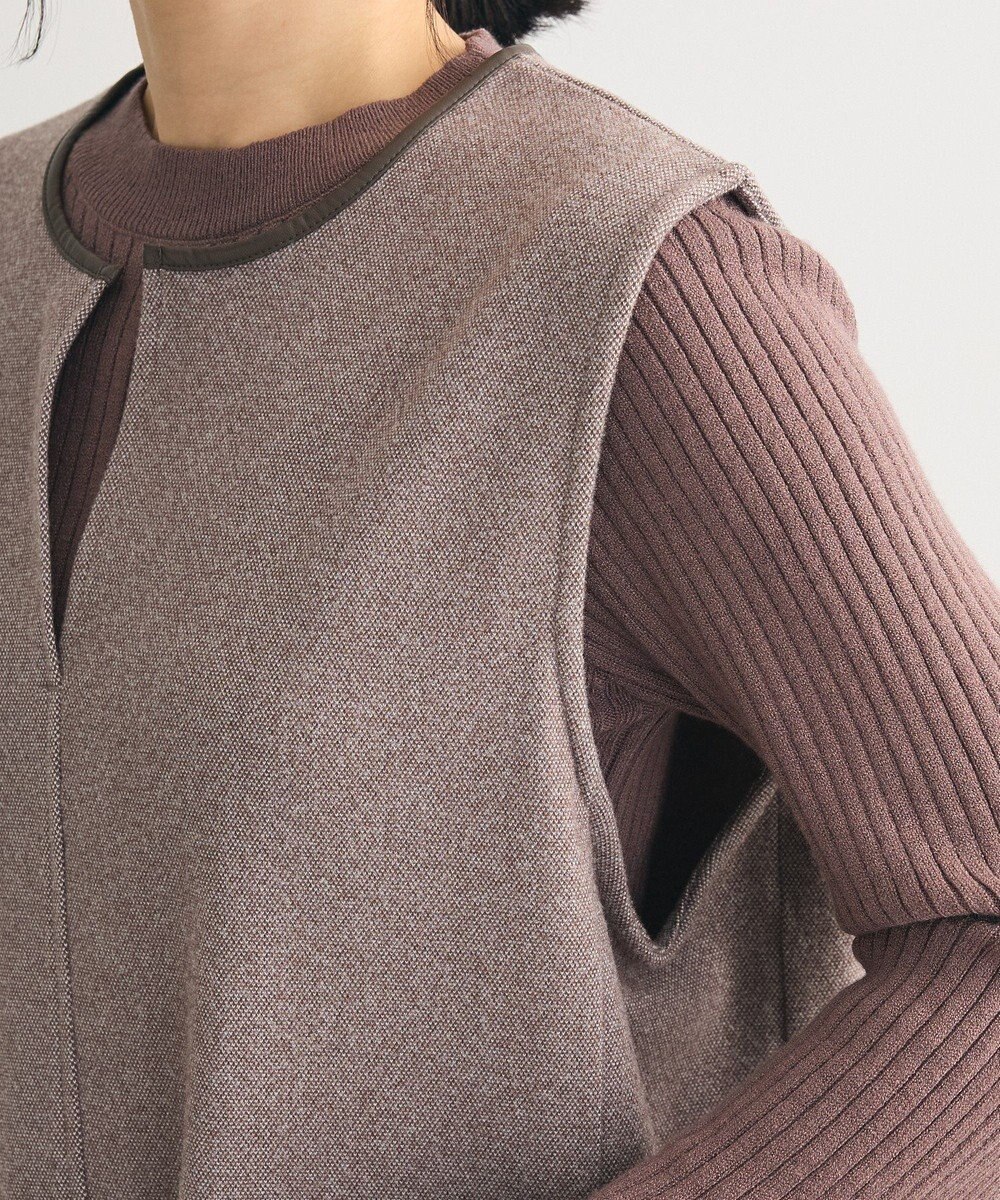 Green Parks 柄圧縮ポンチキーネックジャンスカ 