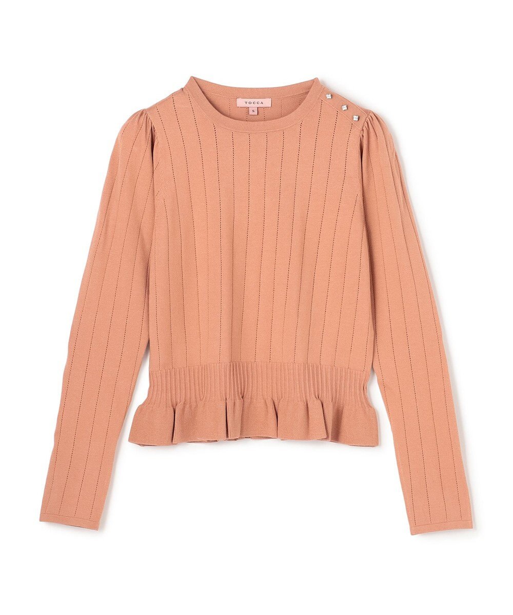 TOCCA IN ROMANCE ペプラム ニットプルオーバー 