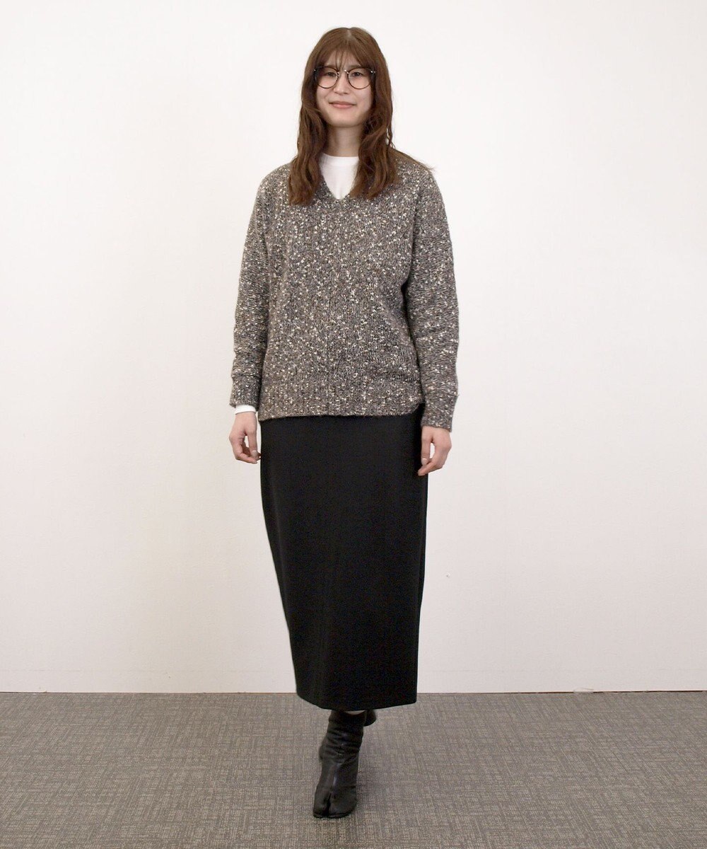 J.PRESS YORK STREET 【WOMEN】ファンシーヤーン Vネックニット 