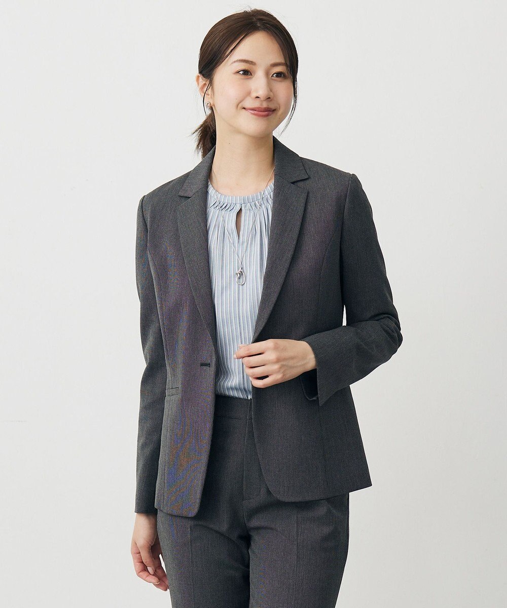 J.PRESS LADIES L 【洗える】T/Rアルガンシルク テーラード ジャケット 