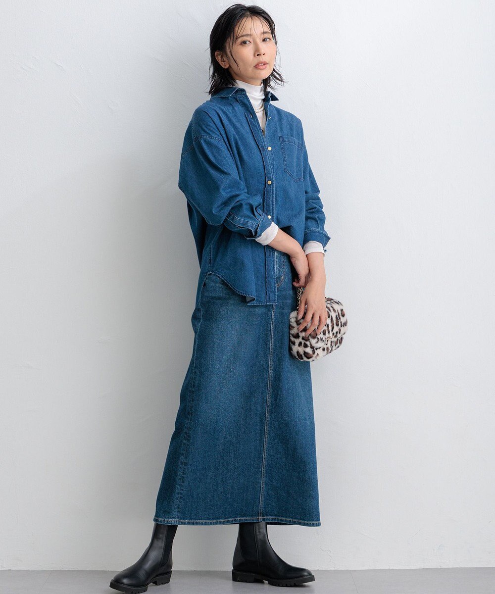 23区 【洗える】ライトダンガリー 2WAY シャツ 