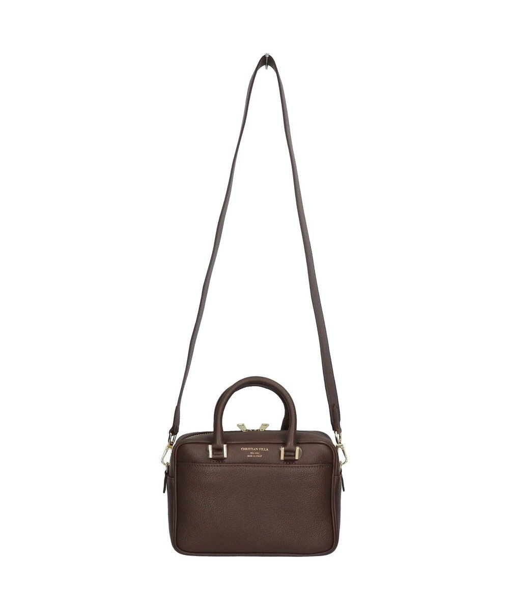 INTER-CHAUSSURES 【CHRISTIAN VILLA】ボックスシルエットレザーハンドバッグ 