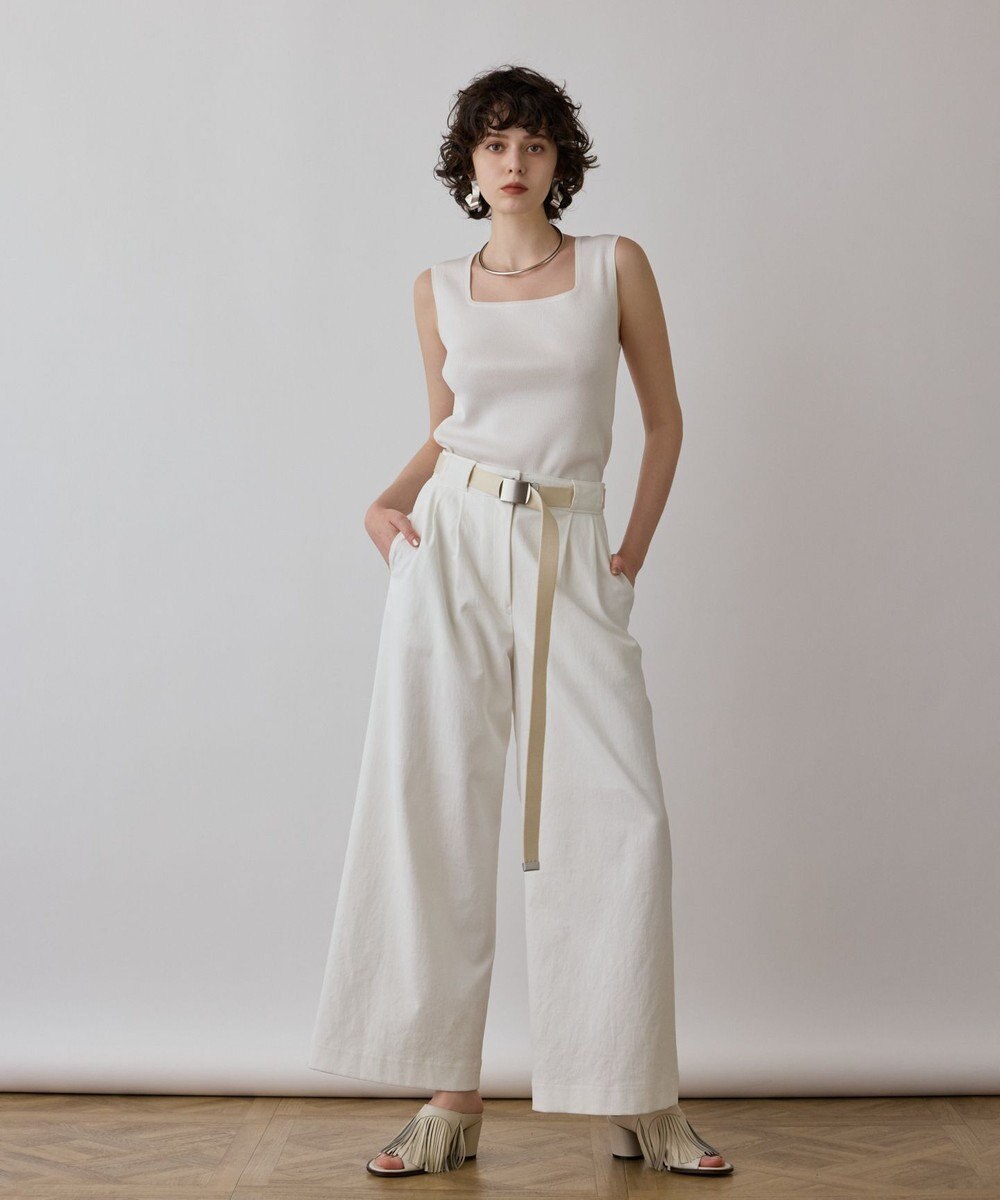 GRACE CONTINENTAL ストレッチワイドパンツ 