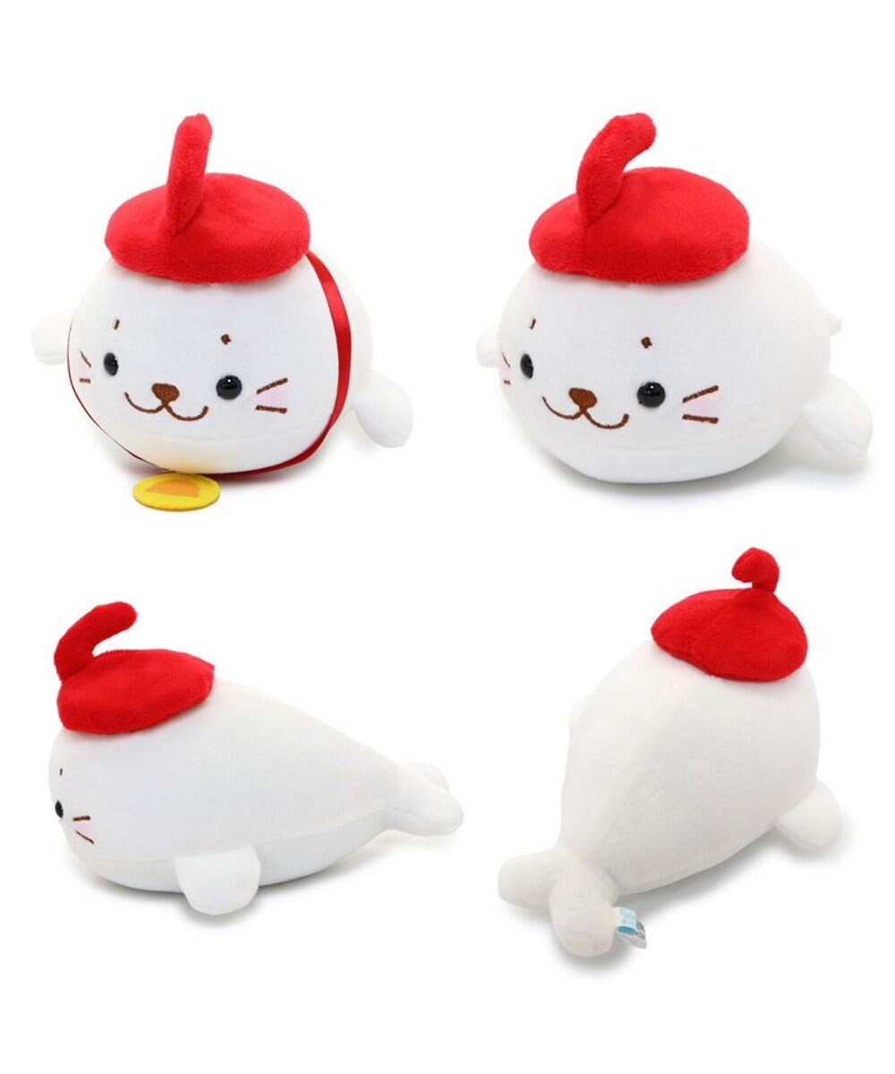 Mother garden しろたん カーリングマスコット 赤色 22cm小さい ぬいぐるみ マスコット カーリング あざらし アザラシ かわいい キャラクター プレゼント ギフト マザーガーデン 